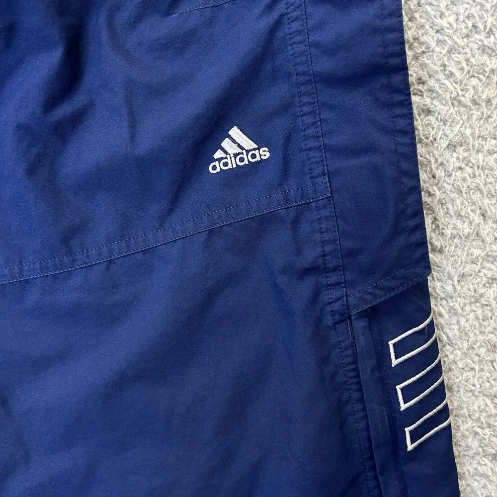 Vintage‎ Adidas Track Pants Mens Medium Blue Tear Away Leg Elastic Waist Y2K
